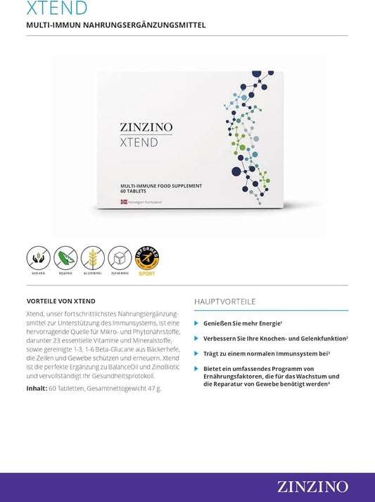 Zinzino Xtend – Multivitamin-Komplex für Energie, Immunsystem & Gelenke