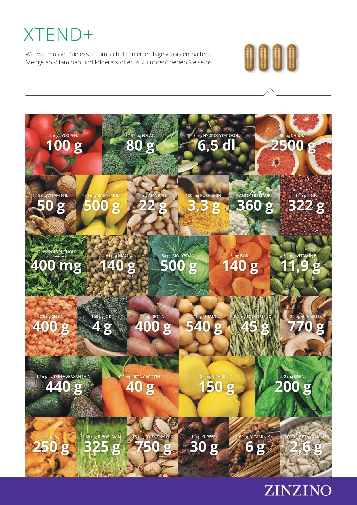 Zinzino Xtend+ Multivitamin & Mineralstoff-Komplex für Energie & Immun