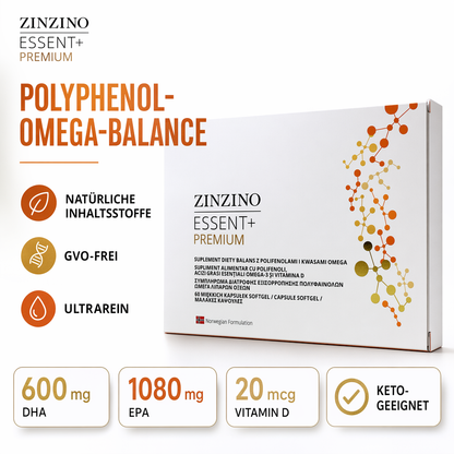 ZinZino Essent+ High-Dose Omega-3 with Vitamin D3 & Polyphenols
