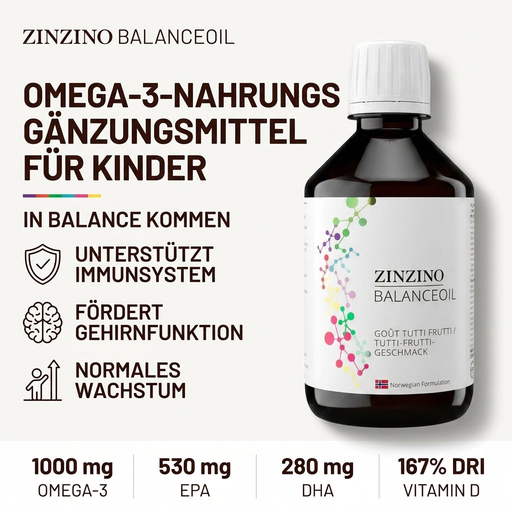 ZinZino BalanceOil+ Fischöl with Omega-3 2478 mg, Omega-9, Vitamin D3 100ml / 300ml