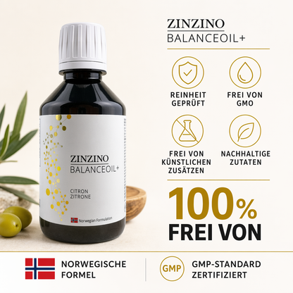 ZinZino BalanceOil+ Fischöl with Omega-3 2478 mg, Omega-9, Vitamin D3 100ml / 300ml