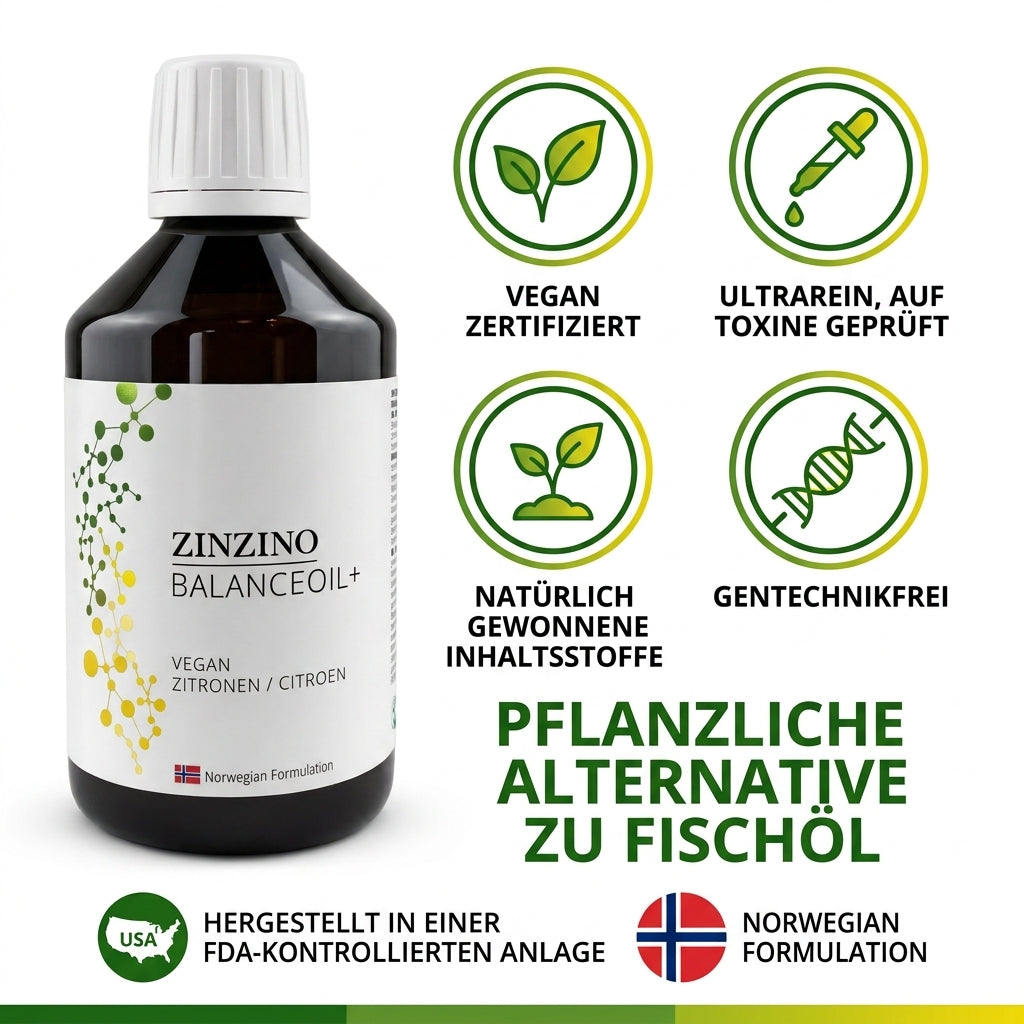 ZinZino BalanceOil+ Fischöl with Omega-3 2478 mg, Omega-9, Vitamin D3 100ml / 300ml