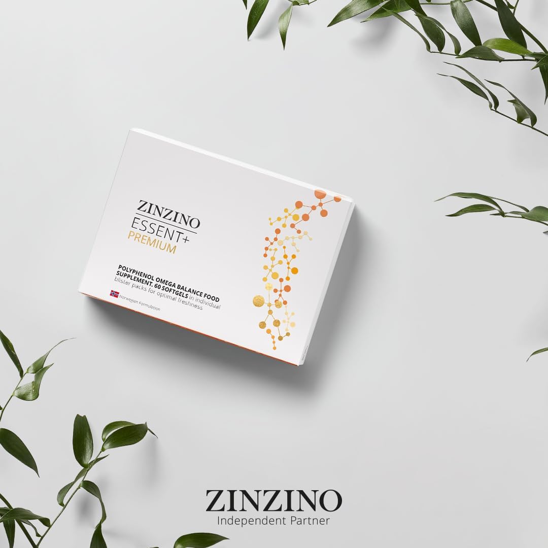 ZinZino Essent+ Omega-3 Kapseln Hochdosiert mit Vitamin D3 & Olivenöl