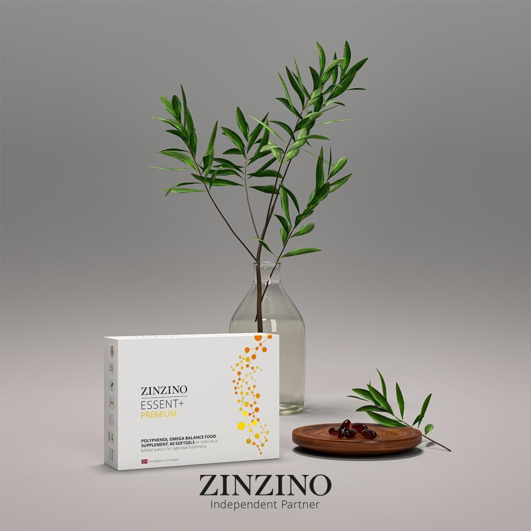 ZinZino Essent+ Omega-3 Kapseln Hochdosiert mit Vitamin D3 & Olivenöl