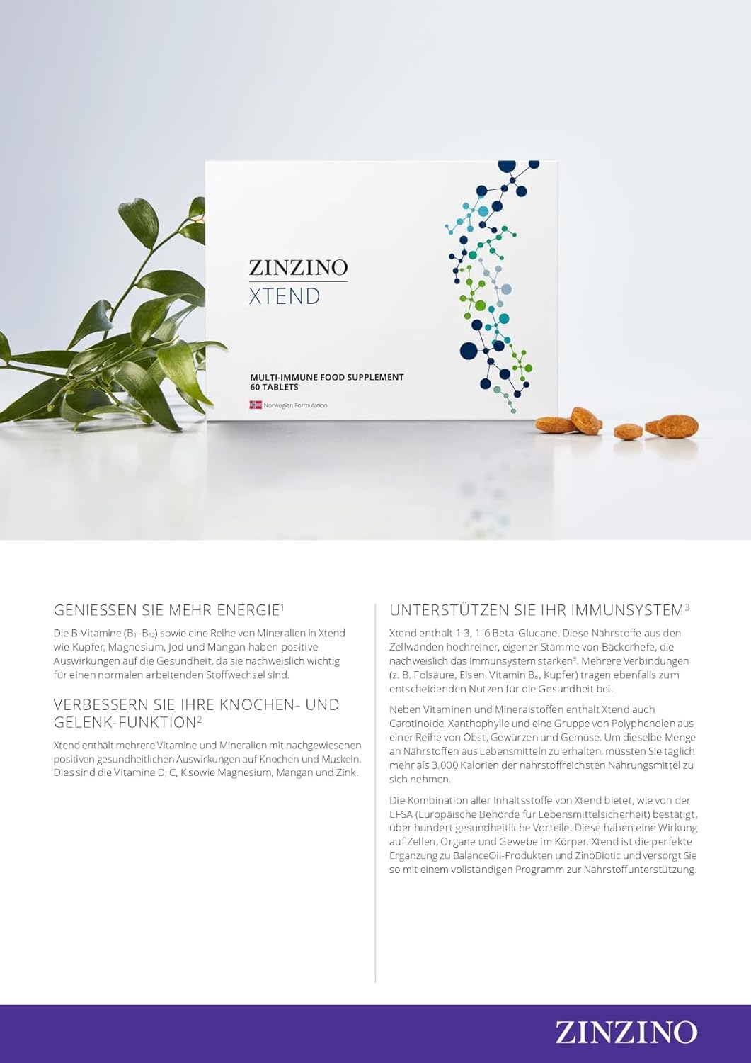 Zinzino Xtend – Multivitamin-Komplex für Energie, Immunsystem & Gelenke