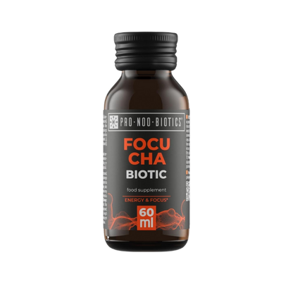 Braunglasflasche „Focucha Biotic“ – Nahrungsergänzung für Energie, mentale Klarheit und Konzentration